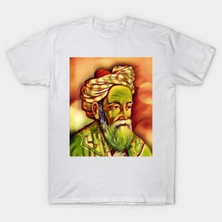 Omar Khayyam Snow Portrait | Omar Khayyam Artwork 15 T-Shirt